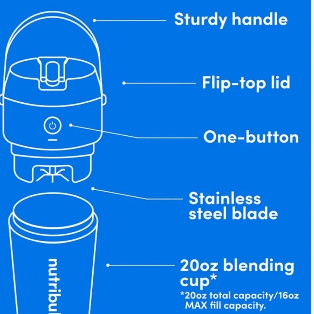 NutriBullet Flip Insulated‎ Portable Blender- Black